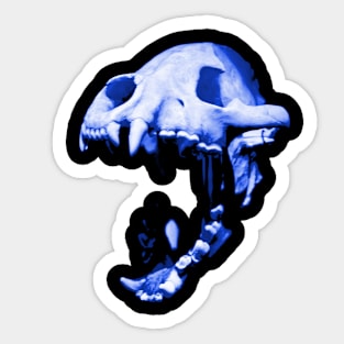 Predator Skull Blue Sticker